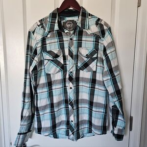 BKE Men's Plaid Button Up Dress Shirt - Excellenr Condition